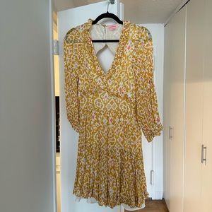Anthropologie Yellow Chiffon Dress